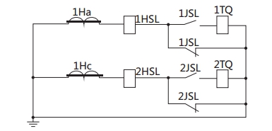 JSL-24繼電器構(gòu)成的去分流操作機構(gòu)的保護原理圖