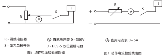 DLS-5/2雙位置繼電器檢驗(yàn)與調(diào)試線路圖