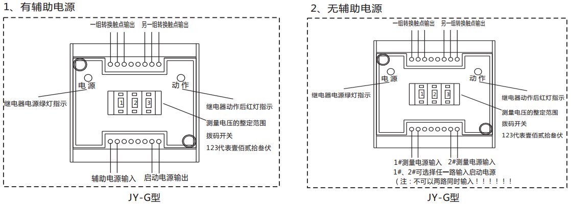 JY-G端子排靜態(tài)電壓繼電器使用方法