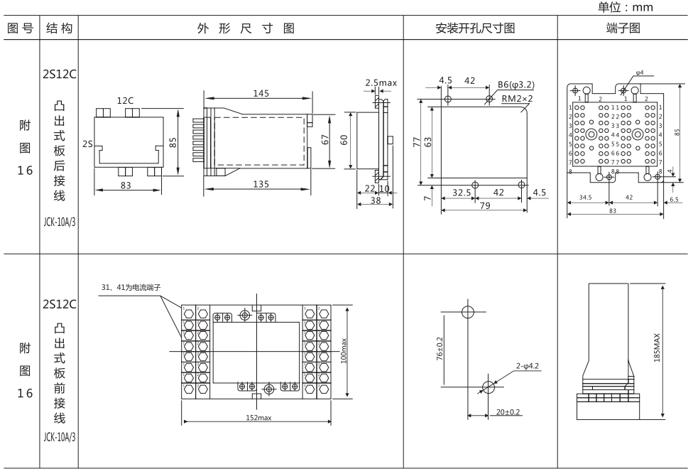 ZJS-4直流斷電延時(shí)繼電器外形尺寸圖